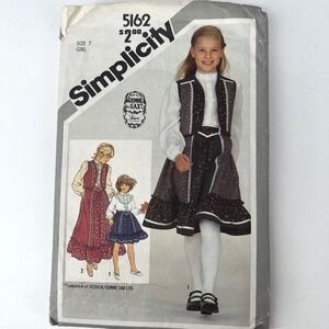 80s Gunne Sax Jessica McClintock Girls Sewing Pattern Simplicity 5162 26" chest
